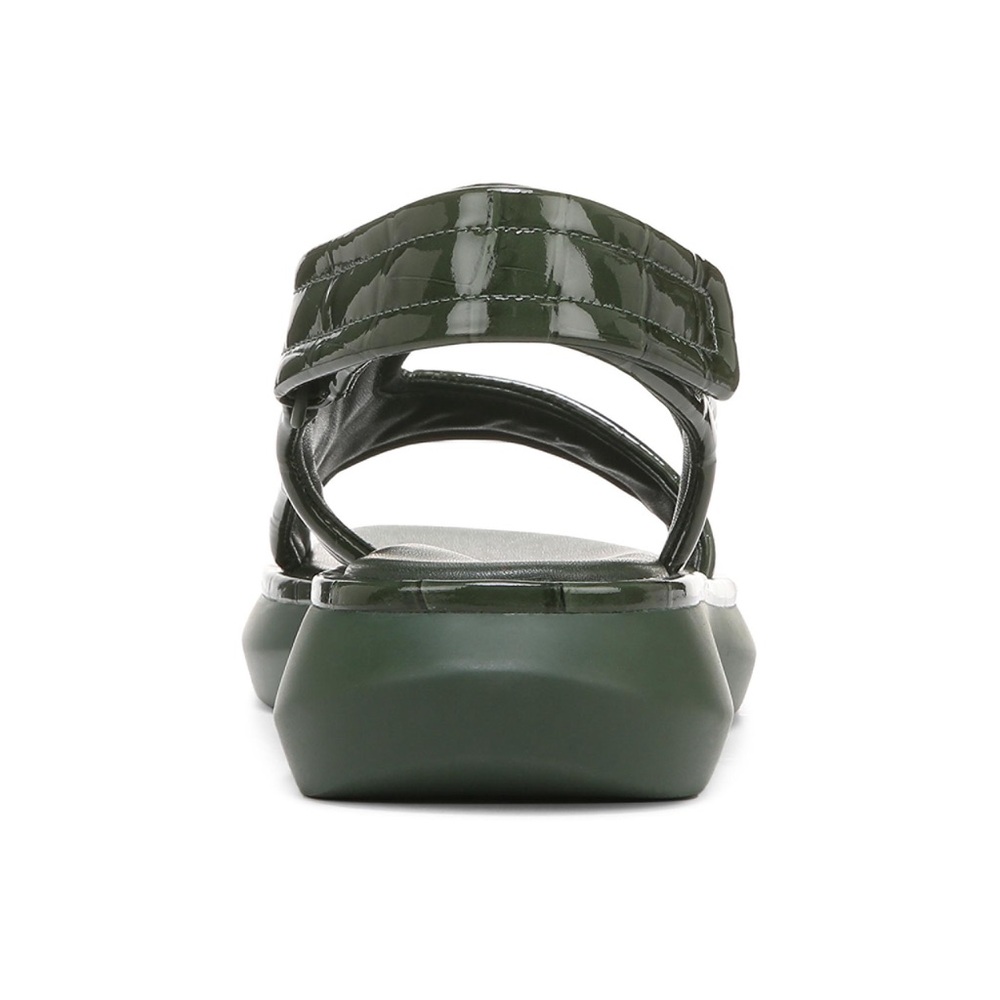 Vince Fresca Sandal in Olive Green Croc-Print Leather Women’s 7.5 - Picture 5 of 16